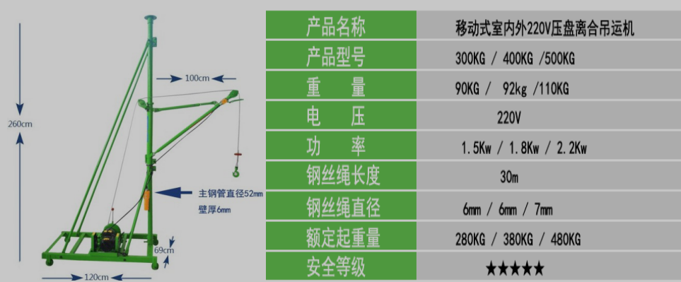 移动式吊运机参数图